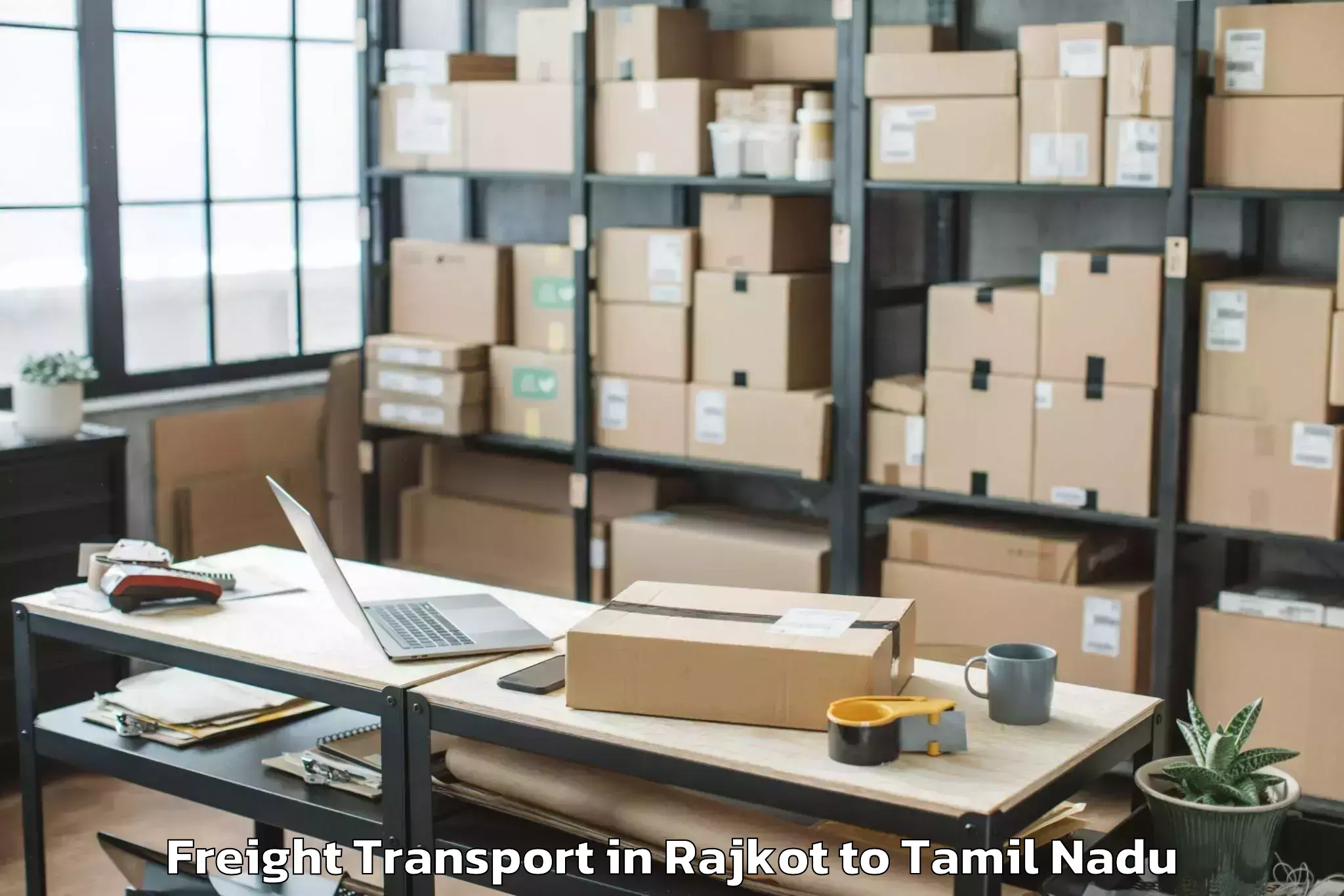 Top Rajkot to Veppanthattai Freight Transport Available